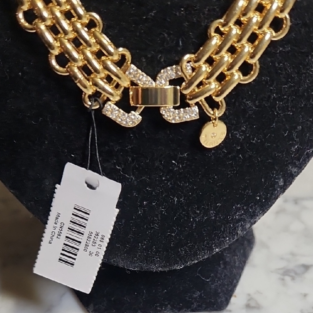 Talbots Gold Double Chain Necklace - Picture 3 of 7